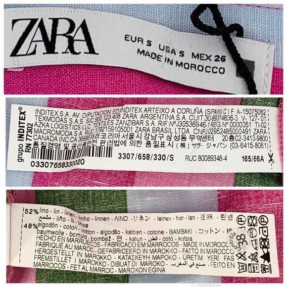 Zara NWOT Pink, Green, and Blue Striped Linen Blend Mini Skirt, Small - Picture 15 of 15